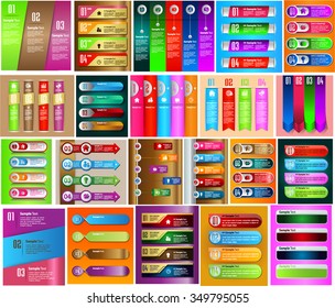 colorful modern text box template for website computer graphic technology business and internet, numbers. Set of color frames for text or quotes. 