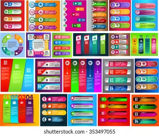 colorful modern text box template for website computer graphic and internet, numbers. Set of color frames for text or quotes. brochure. many, various