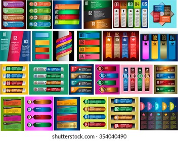 colorful modern text box template for website computer graphic and internet, numbers. Set of color frames for text or quotes. brochure. many, various
