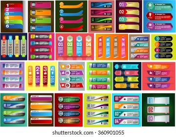 colorful modern text box template for website computer graphic technology and internet, numbers. Set of color frames for text or quotes. brochure. many, various