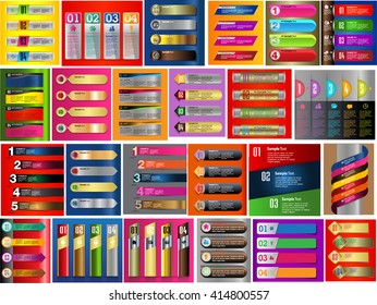 colorful modern text box template for website computer graphic and internet, numbers. Set of color frames for text or quotes. brochure. many, various