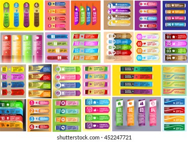 colorful modern text box template for website computer graphic technology and internet, numbers. Set of color frames for text or quotes. brochure. many, various