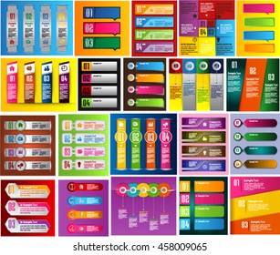 colorful modern text box template for website computer graphic technology and internet, numbers. Set of color frames for text or quotes. brochure. many, various