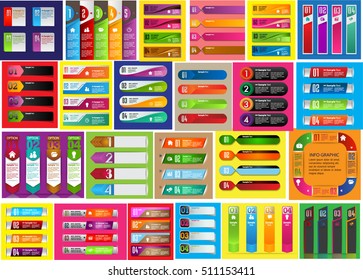 colorful modern text box template for website computer graphic technology and internet, numbers. Set of color frames for text or quotes. brochure. many, various