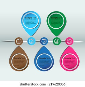colorful modern text box time line template for website computer graphic and technology, speech bubble, text box. 