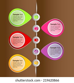 colorful modern text box time line template for website computer graphic and technology, speech bubble, text box. 