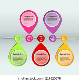 colorful modern text box time line template for website computer graphic and technology, speech bubble, text box. 
