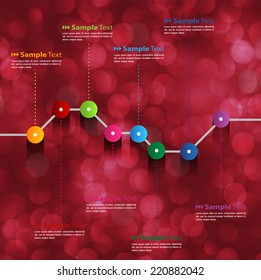 colorful modern text box time line template for website, icon, text box. 