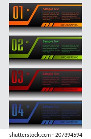 colorful modern text box for website graphic and business, numbers.