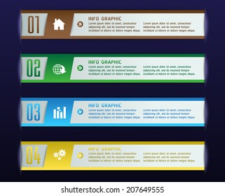 Colorful modern text box for website and graphic. Icon. Numbers.