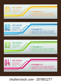 colorful modern text box for website graphic and business, numbers, icon. 