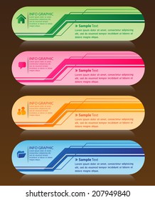 colorful modern text box for website graphic and business, numbers, icon. 