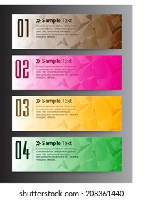 colorful modern text box for website graphic and business, numbers, icon. 