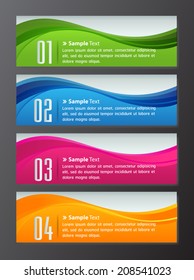 colorful modern text box for website graphic and business, numbers, icon. 