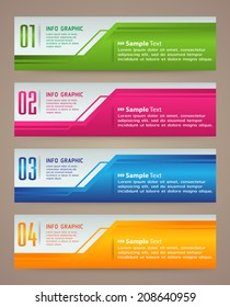 colorful modern text box for website graphic and business, numbers.