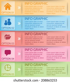 colorful modern text box for website graphic and business, numbers, icon. 