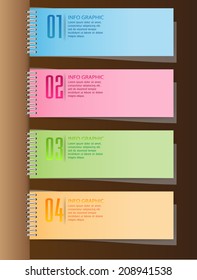 colorful modern text box for website graphic and business, numbers,
