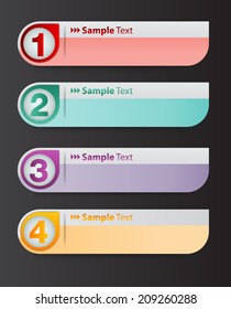 colorful modern text box for website graphic and business, numbers.