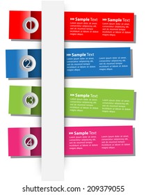 colorful modern text box for website graphic and business, numbers, icon. 