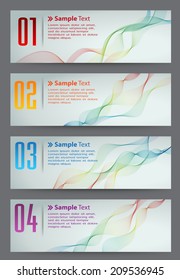 colorful modern text box for website graphic and business, numbers.
