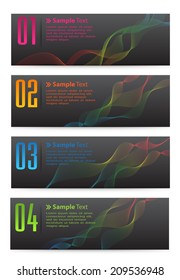 colorful modern text box for website graphic and business, numbers.