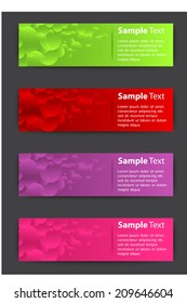 colorful modern text box for website graphic and business, numbers, icon. 