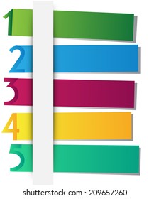 colorful modern text box for website graphic and business, numbers, icon. 