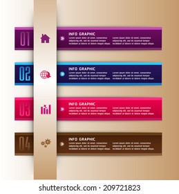 colorful modern text box for website graphic and business, numbers, icon. 