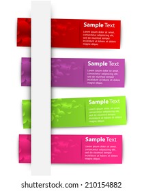 colorful modern text box for website graphic and business, numbers, icon. 