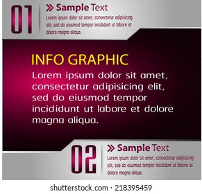 colorful modern text box for website graphic and business, numbers, icon. 
