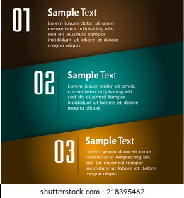 colorful modern text box for website graphic and business, numbers, icon. 
