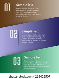 colorful modern text box for website graphic internet and business, numbers.