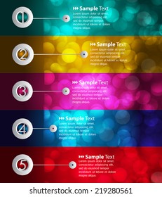 colorful modern text box for website computer graphic and technology. Abstract vector background, colorful lights elements. 