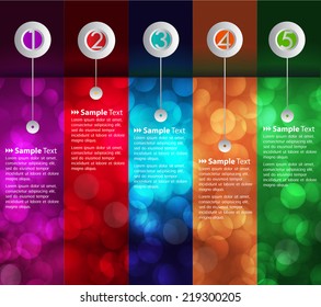 colorful modern text box for website computer graphic and technology. Abstract vector background, colorful lights elements. 