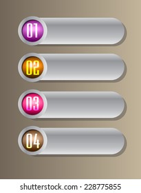 colorful modern text box for website computer graphic and business, numbers