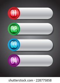 colorful modern text box for website computer graphic and business, numbers