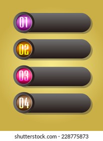 colorful modern text box for website computer graphic and business, numbers