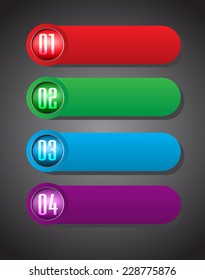 colorful modern text box for website computer graphic and business, numbers
