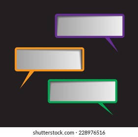 colorful modern text box for website graphic and business