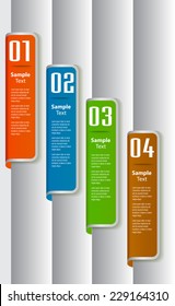 colorful modern text box for website graphic and business, numbers, 