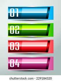 Colorful modern text box for website graphic computer and business, numbers
