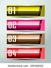 Colorful modern text box for website graphic computer and business, numbers