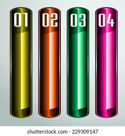 Colorful modern text box for website graphic computer and business, numbers
