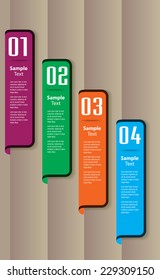 Colorful modern text box for website graphic computer and business, numbers
