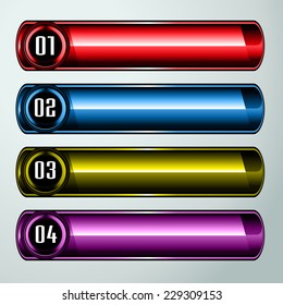 Colorful modern text box for website graphic computer and business, numbers
