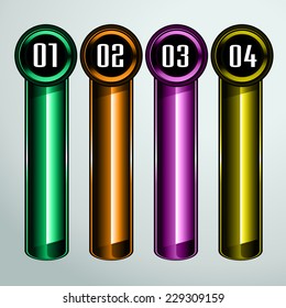Colorful modern text box for website graphic computer and business, numbers