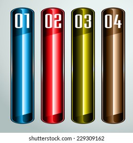 Colorful modern text box for website graphic computer and business, numbers