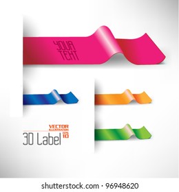 colorful modern three dimensional label design