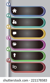 colorful modern time line text box template for website computer graphic and internet, numbers. label. 