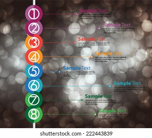 colorful modern time line text box template for website computer graphic and internet, numbers. label.